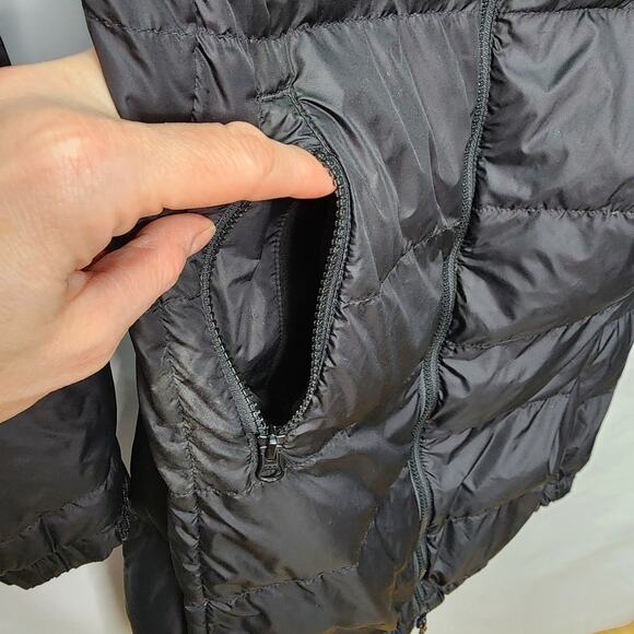 The North Face 550 Women's Black Puffer Quilted Long Hooded Winter Coat Size XS - Picture 6 of 15
